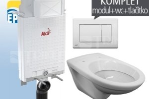 AlcaDRAIN závěsný WC komplet pro zazdění/předezdění 1710 