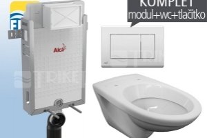 AlcaDRAIN závěsný WC komplet pro renovace/zazdění 1710