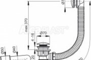 AlcaPLAST A504 CKM sifon vanový CLICK-CLACK, kov 