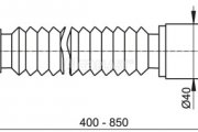 AlcaPlast A707 - flexi dopojení zesílené 6/4" x 50/40 mm, plastová matka