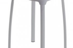 WHITE LINE - PARIDE koupelnová stolička termoplast /ocel, bílá