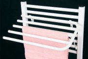 AQUALINE - Sklopný sušák 4 ručníků na rovná i oblouková topná tělesa, šířka 60cm, bílá