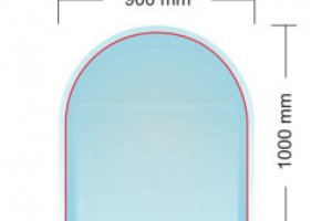 Podkladové sklo pod kamna ATHINA, tl. 8mm, 1000x900 mm