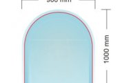 Podkladové sklo pod kamna ATHINA, tl. 6mm, 1000x900 mm
