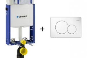 GEBERIT Kombifix Eco pro závěsné WC UP320 pro zazdění/předezdění + tlačítko Sigma01, bílé