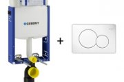 GEBERIT Kombifix Eco pro závěsné WC UP320 pro zazdění/předezdění + tlačítko Sigma01, bílé