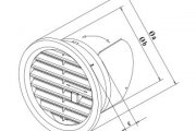 HACO 110mm větrací mřížka kruhová - uzavíratelná, bílá  