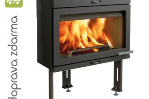 JOTUL I 400 FLAT BP krbová vložka, rovné sklo, černý lak 