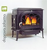 JOTUL F 500 ECO BP krbová kamna litinová, černý lak, dvířka s ozdobnýmí příčkami