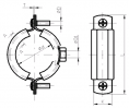 Objímka ocelová dvoušroubová 6/4"  / 48-53mm /