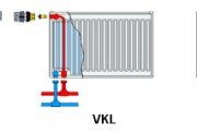 KORAD radiator Klasik Ventil Kompakt 22VKP 600 x 1100 x 100 mm pravý, 1868 W (75/65°C), bílý