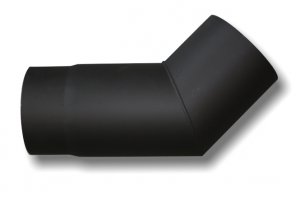 Koleno kouřové 120/45 st./ tl.1,5 mm - černé