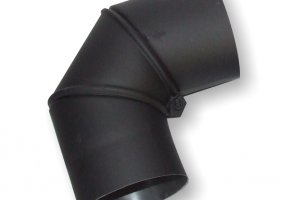 Koleno kouřové segmentové otočné 130/0-90st./ tl.1,5mm - černé