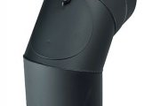 Koleno kouřové s čistícím otvorem 180/90st./ tl.1,5 mm - černé