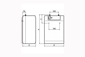 MORA Mini BTOM 10P ohřívač zásobníkový elektrický beztlakový pod odběrné místo, 9,8 l, 2 kW