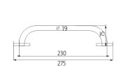 NIMCO - koupelnové madlo 210 x 19mm, leštěná Nerez