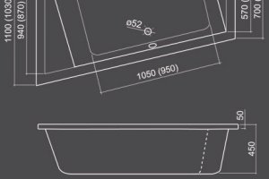 ROTH KUBIC ASYMMETRIC vana asymetrická rohová akrylátová 160x103 cm - Levá