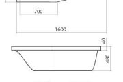 ROTH MINI vana asymetrická rohová akrylátová 160x70cm - Levá