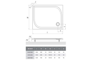 ROTH sprchová vanička RECTAN-M 120 x 80 cm