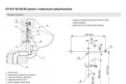 Pisoár SLP 66 s radarovým splachovačem Sanela SLP 66RS