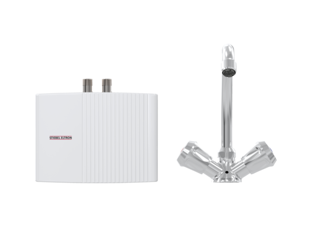 STIEBEL ELTRON EIL 3 Trend + UT, 3,5 kW průtokový ohřívač beztlakový spodní se stojánkovou kohoutkovou baterií